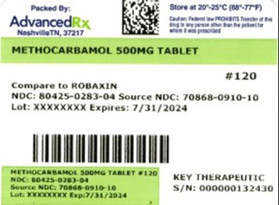 Label 4 (Methocarbamol 80425 0283 04)